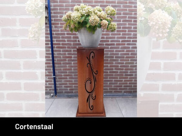 Cortenstaal Plantenbak 2mm gezet